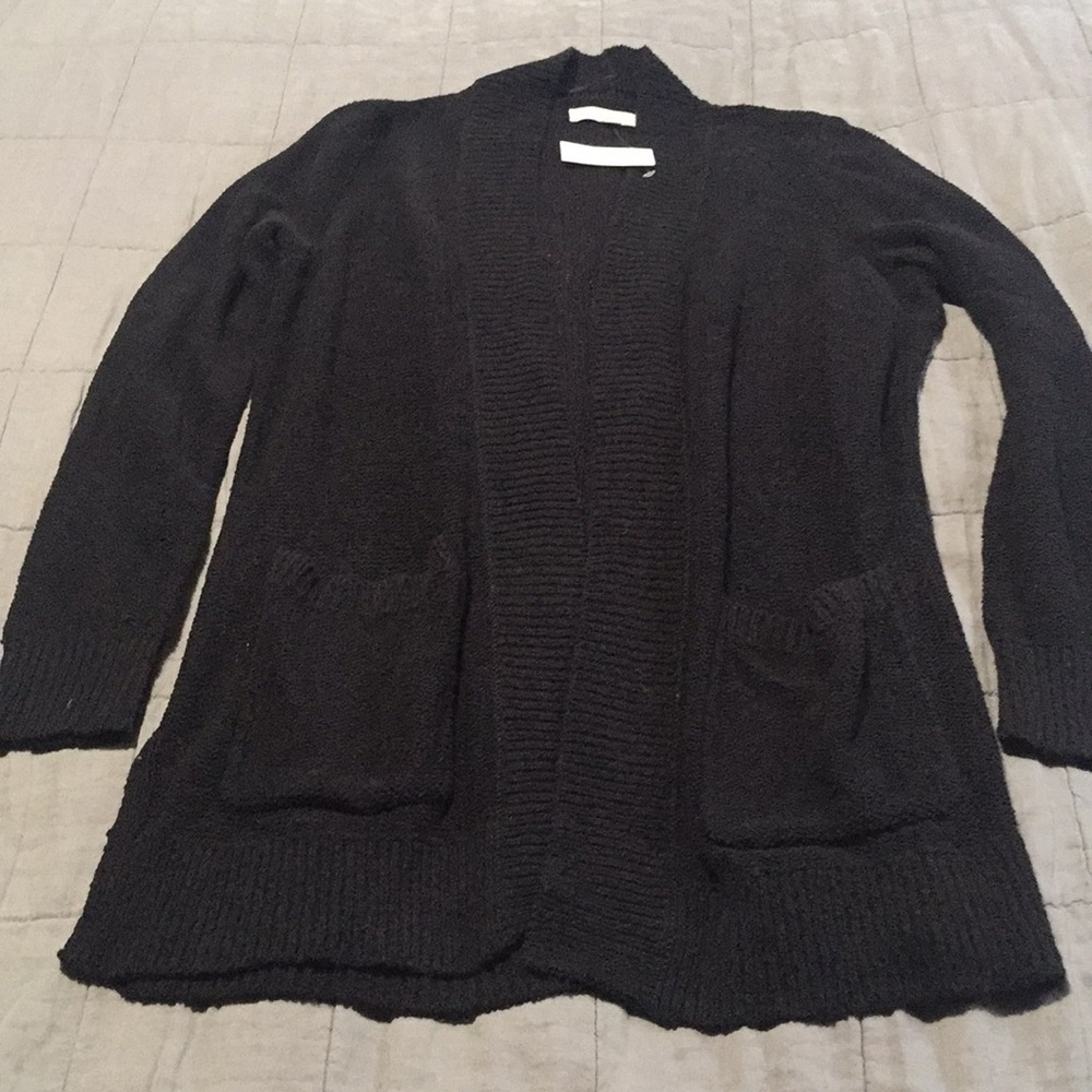 NWT Loft Black pocket chunky cardigan